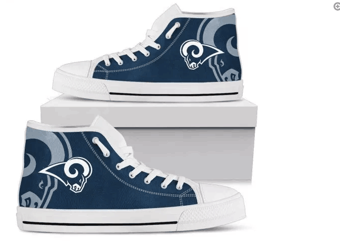 Women and Youth NFL Los Angeles Rams Repeat Print High Top Sneakers 003